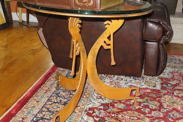 #19  Hand Crafted Copper Table /  Kokopelli   $450.