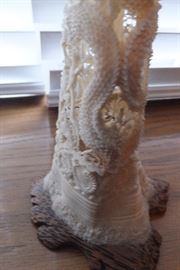 #115    Carved Bone Vase       $75.