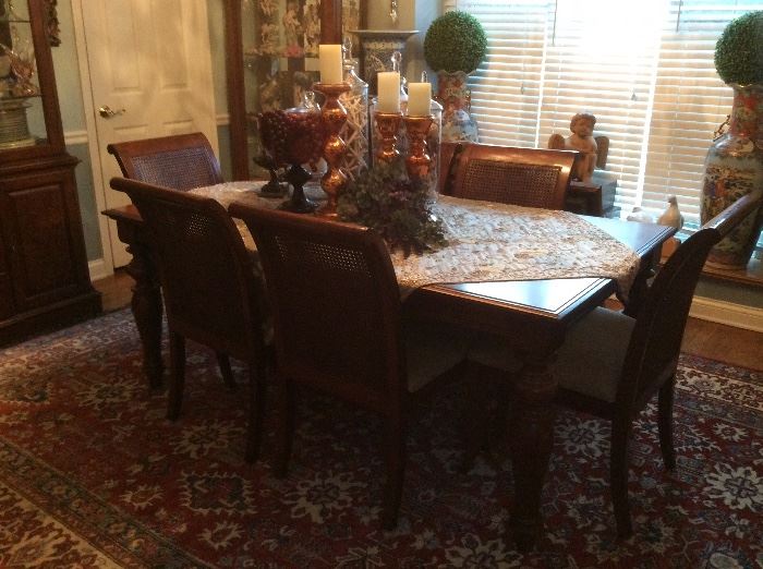#3    Restoration Hardware Dining Set    ( 8 Chairs)                                 6 Side Chairs & 2 Side Chairs 1 Leaf  $2500.        