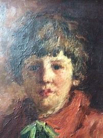 #196    Boy             Oil on canvas      14x16.     $ 550.        