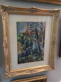 #212      Watercolor   under glass        $650.