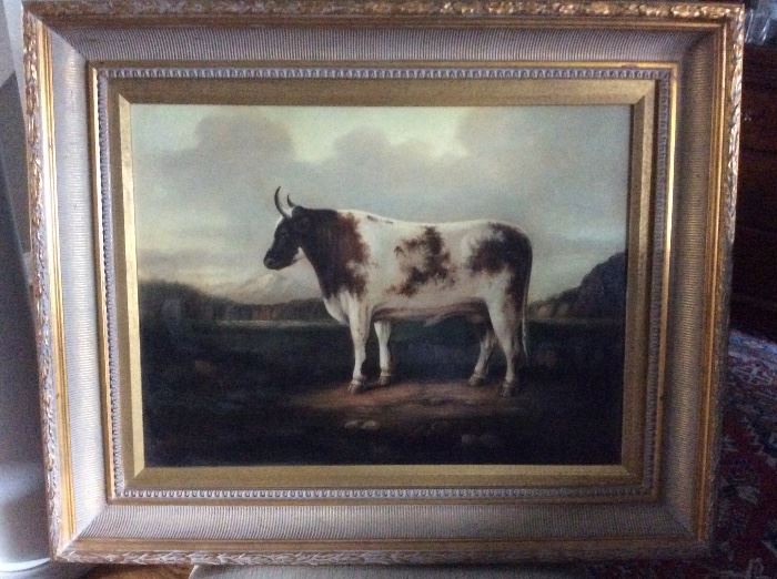 #257.        Steer.         Oil on canvas.              $2000.