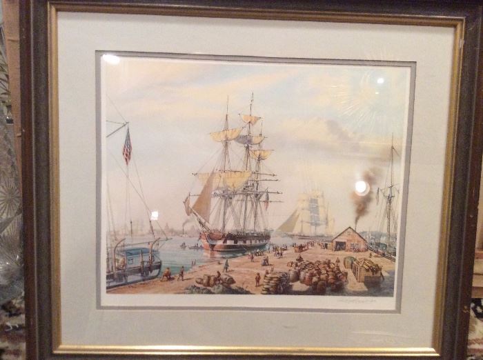 #316.     Harbor Painting    $250.