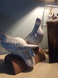 #382   Large Clay Doves From ITALY         $250