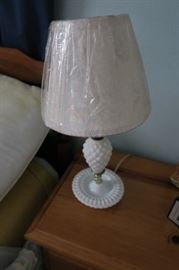 Milk Glass Lamps there are 2 of these