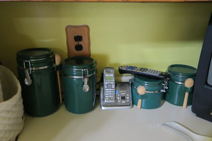 Green Kitchen Cannisters
