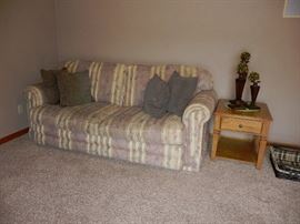 clean sofa / end table