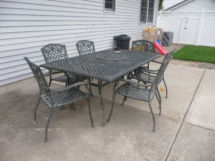 patio table with 6 chairs 
