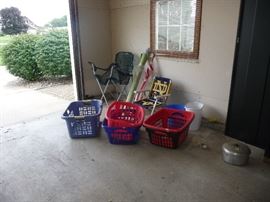 baskets /folding chairs