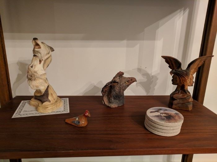 Eagle and Wolf Figurines