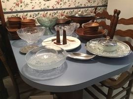 Viking glass, wood, etc