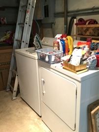 Washer & dryer, cleaning products, iron, ladder, freezer