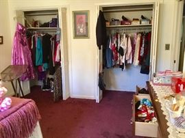 Closets full of clothes