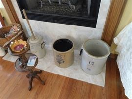 smoking  stand, crocks