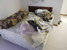 Queen  mattress  an  bed  linens