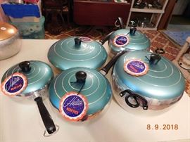 Vintage new old stock Hallite cookware set.