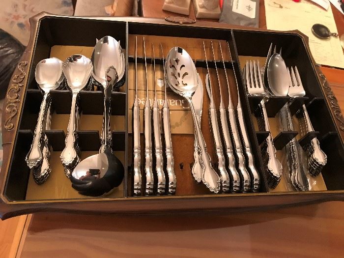 Sterling Pieces, Stainless Steel Flatware and Silver Plated Flatware sets.