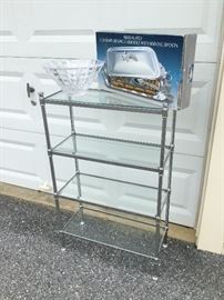 Glass and Silver Shelving/Bar           http://www.ctonlineauctions.com/detail.asp?id=747799