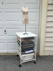 Rolling 3 Drawer Cart with Dress Form         http://www.ctonlineauctions.com/detail.asp?id=747841