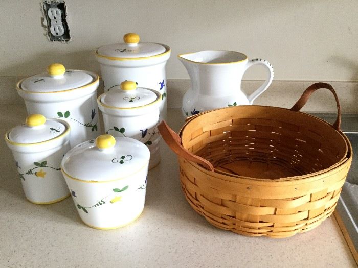 Canister Set (4) and Longaberger Basket        http://www.ctonlineauctions.com/detail.asp?id=748358