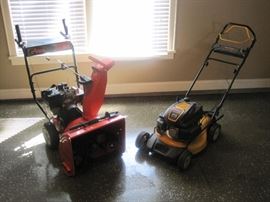 Ariens Snowblower.  Cub Cadet Lawnmower.