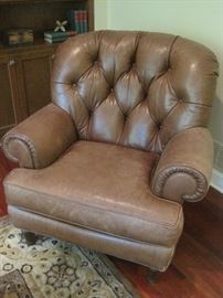 Leather Armchair by Whitmore Sherrill.