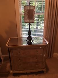 A pair of smoked glass Night Stand/Chest by Hooker.