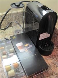 Nespresso Coffee Machine with Coffee Capsules. 