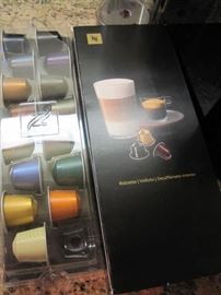 Nespresso Coffee Machine with Coffee Capsules. 