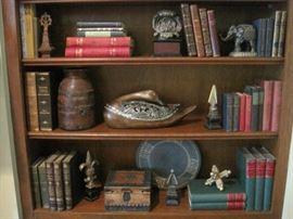 Lots of Decor Items and Vintage Books.