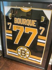 Ray Bourque Boston Bruins Signed and Framed Jersey .