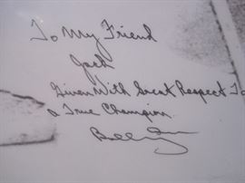 Bobby Orr signed and dedicated.