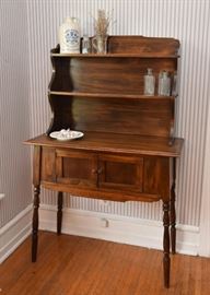 Small Scale Vintage Sideboard with Hutch