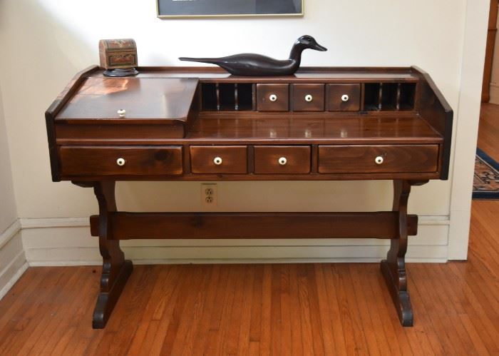 Vintage Wood Writing Desk