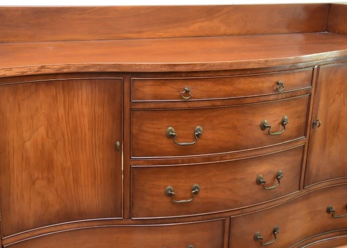 Antique Vintage Bow Front Buffet / Sideboard