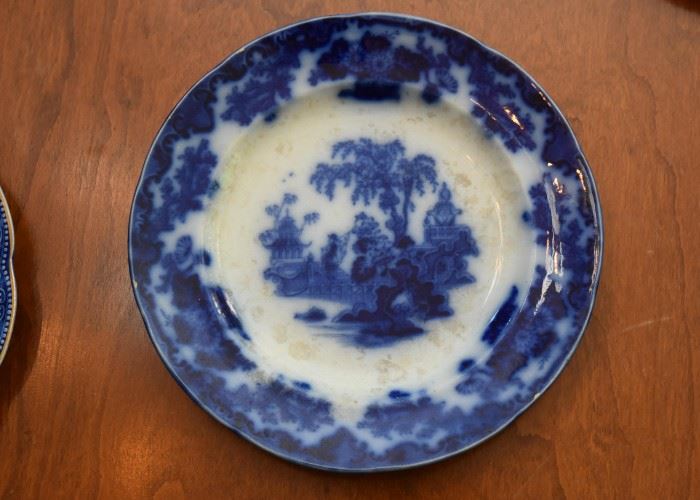 Flow Blue Dinnerware & Teacups