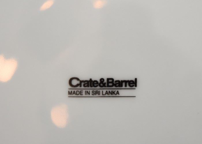 Crate & Barrel White Dinnerware / Dinner Plates