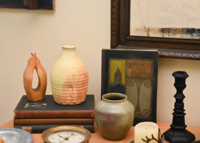 Studio Pottery Vases, Wooden Penguins Sculpture
