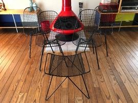 red fireplace stove is not for sale 