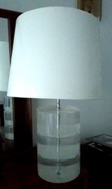 Mid-Century Lucite Lamp...this is the heaviest lamp I've ever encountered...impressive!!