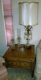 Crystal Lamps, End Tables 