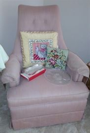 Pink High-Back Chair