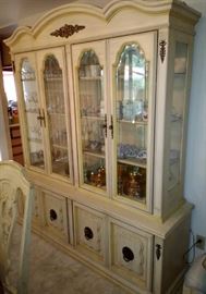 Double Lighted China Cabinet