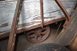 cart with railroad wheels