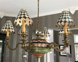MacKenzie Childs Grandolier Chandelier 6 light