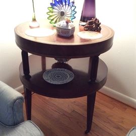 Round side table, beautiful glass