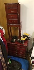 Nightstand and jewelry armoire. Excellent condition!