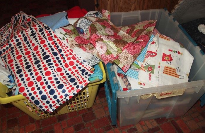 2 full bins of vintage aprons!