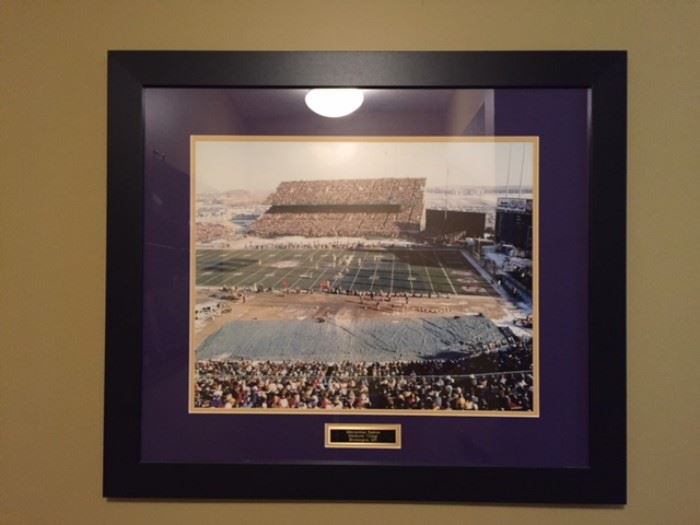 Framed and Matted Metropolitan Stadium Photo.
