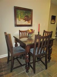 Oak Drawleaf English Pub Table & Chair Set
